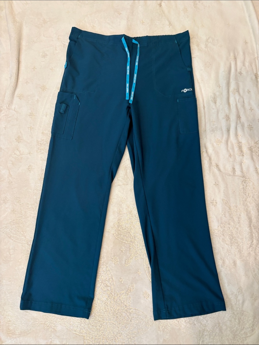 Carhartt Force Women's Scrub Pants Regular XL Caribbean Blue Teal C52110 Cargo